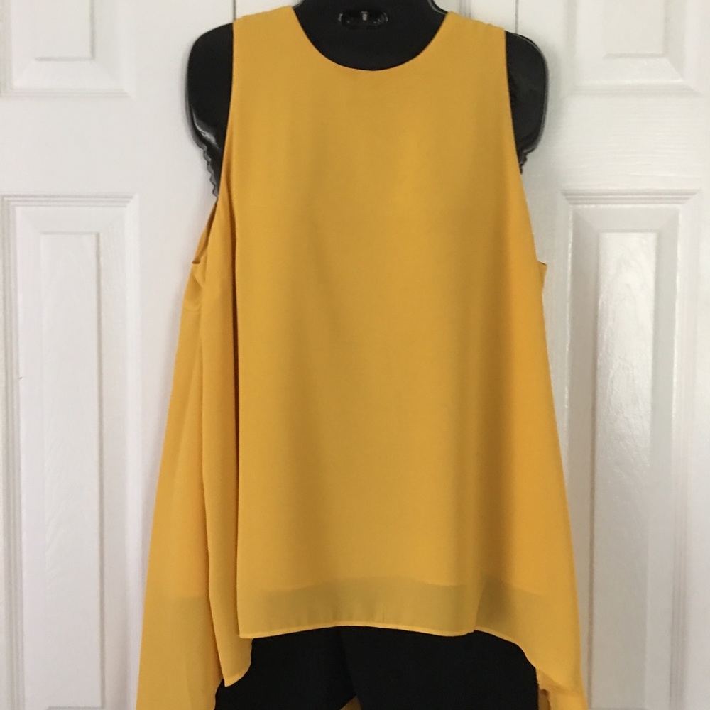 Aryeh Mustard Yellow Sleeveless Top